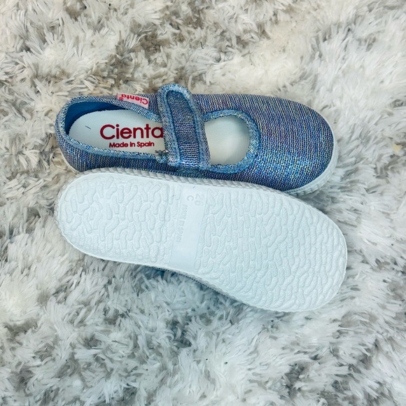 Cienta Sparkling Blue Kids Sneakers - Picture 3 of 6